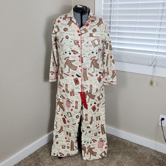 Nick & Nora How to Sew A Sock Monkey Pajamas Y2k Size XXL Plus Size - Picture 1 of 16